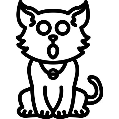 kedi hayvan simgesi, taslak biçimi