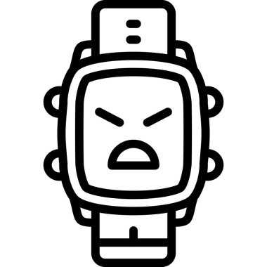 kızgın ve kızgın robot, vektör tasarımı