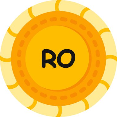 Ruble madeni para ikonu. Beyaz arkaplanda izole edilmiş ruble sikke vektör simgesinin düz çizimi