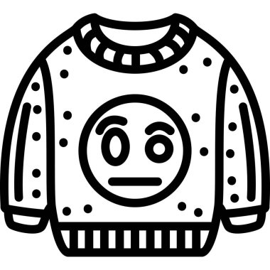 Kazak ikonu. Web için süveter vektör simgesinin özet çizimi