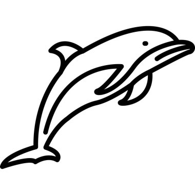 Deniz balinası simgesinin vektör çizimi