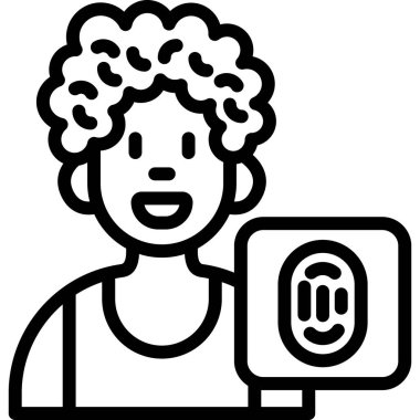 avatar adam simgesi ana hatları biçiminde