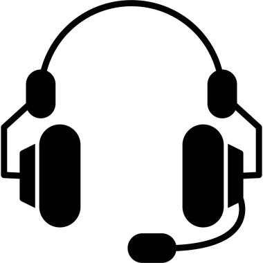 kulaklık simgesi, basit vektör tasarımı