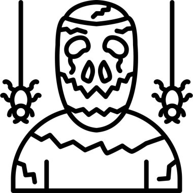 ölüm kafatası simgesi, vektör illüstrasyonu