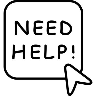 yardım simgesi vektör illüstrasyonuna ihtiyaç var