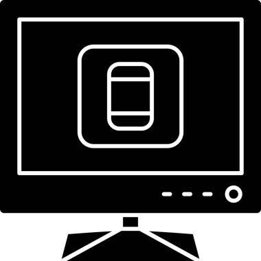 TV simgesi vektör illüstrasyonu