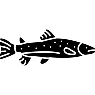 Balık kutsal kişilerin resmi içinde basit tarzı izole vektör çizim