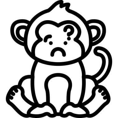 Maymun simgesi, vektör çizim