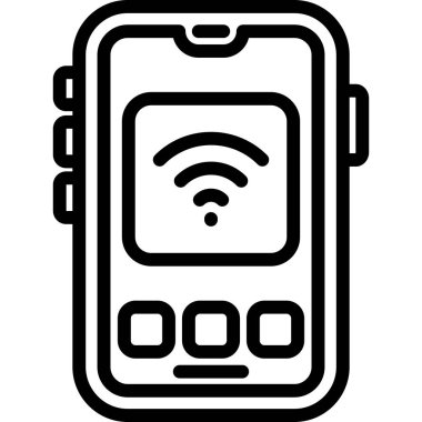 cep telefonu simgesi. Beyaz arkaplanda izole edilmiş web tasarımı için akıllı telefon vektör simgesi