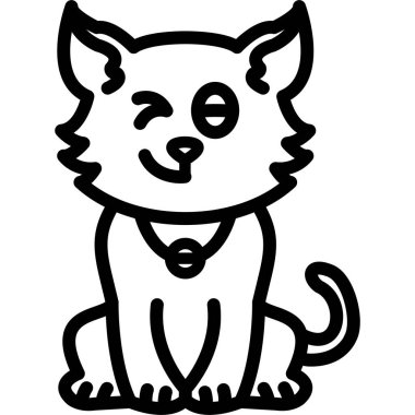 Şirin kedinin vektör çizimi