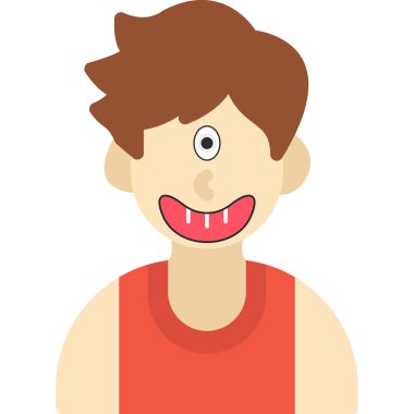 Mutlu adam çizgi film vektör çizimi grafik tasarımı