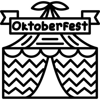 Oktoberfest simgesi, vektör illüstrasyonu