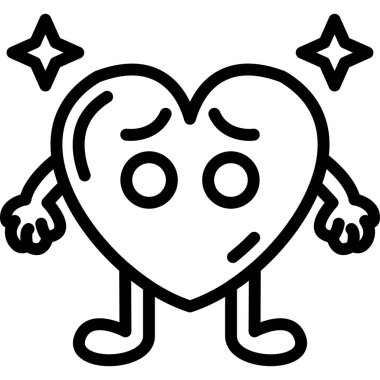 İfade simgesi vektörlü kalp. özet beyaz aşk.