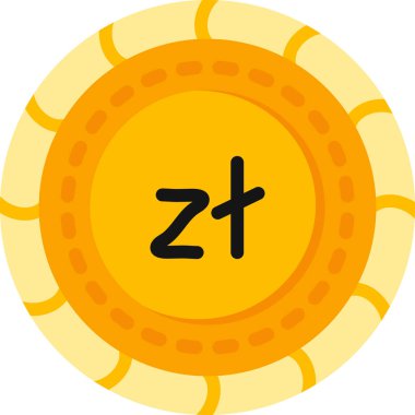 Sikke para birimi simgesi düz biçimli