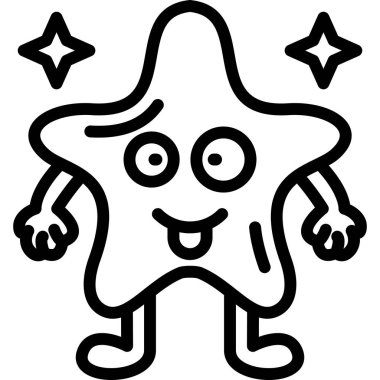 Tatlı çizgi film karakterinin vektör çizimi