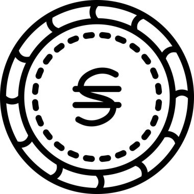 Para birimi simgesi, basit vektör illüstrasyonu