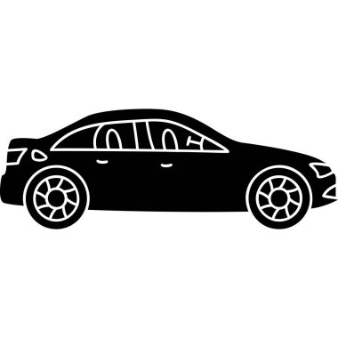 araba simgesi, vektör illüstrasyonu
