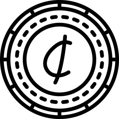 madeni para para simgesi ana hat biçiminde