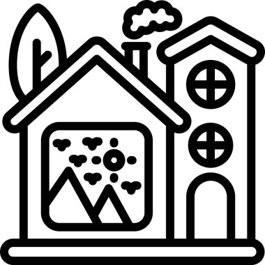 Ev. Web simgesi basit tasarım