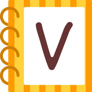 v harfi vektör illüstrasyonu