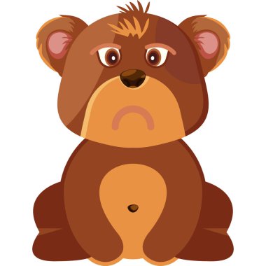 Tatlı çizgi film ayısının vektör çizimi