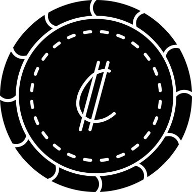 Casino çip simgesini, basit tarzı