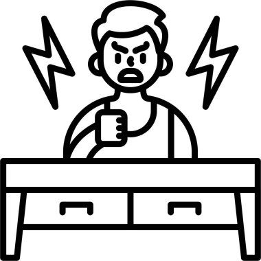 kızgın adam çizgi film simgesi