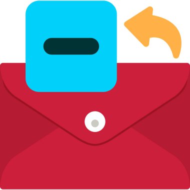 zarf e- posta simgesi, vektör illüstrasyonu