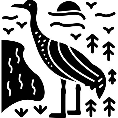 bir kuşla bir kuşun ahşap çizimi