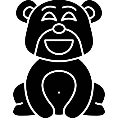 panda simgesi vektör illüstrasyonu