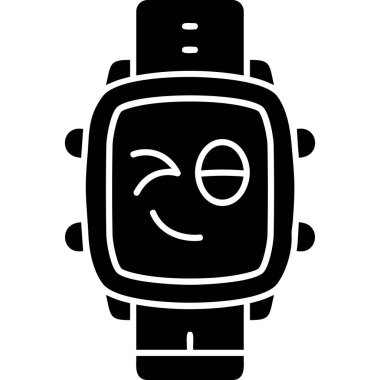 Akıllı saat simgesi. Web için akıllı saat vektör simgelerinin basit çizimi