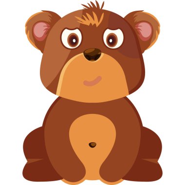 Sevimli küçük ayı izole edilmiş simgesi