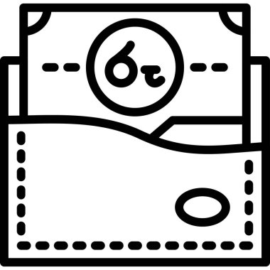 Para web simgesi, basit vektör illüstrasyonu