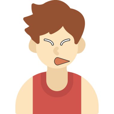 Genç adam acı vektörü illüstrasyonu 10 puan.