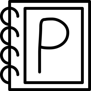 Bir harf simgesinin vektör illüstrasyonu