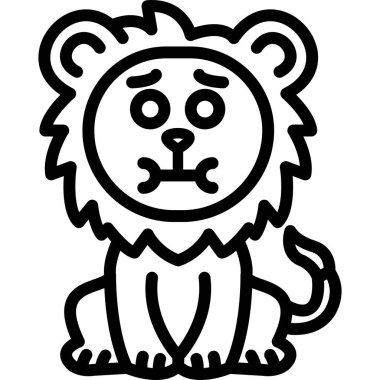 Aslan simgesi vektör illüstrasyonu