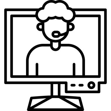 Bilgisayar. Web simgesi vektör illüstrasyonu