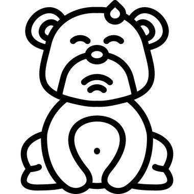 Şirin bir panda çizgi filminin vektör çizimi