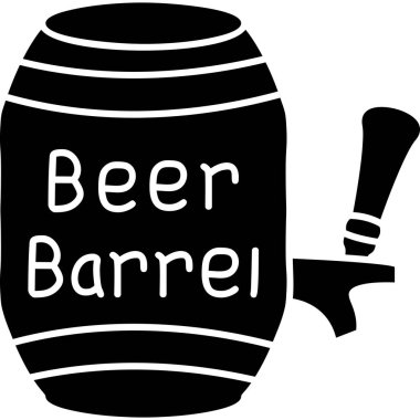 Bir fıçı bira. vektör illüstrasyonu