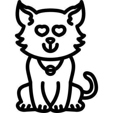 kedi ağı simgesi, vektör illüstrasyonu