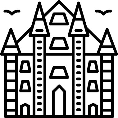 Şato. Web simgesi basit tasarım