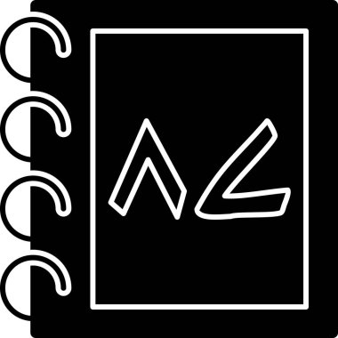 Bir kitap simgesinin vektör illüstrasyonu