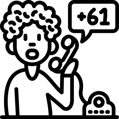 Elinde mikrofon ve telefon olan bir adam. vektör illüstrasyonu