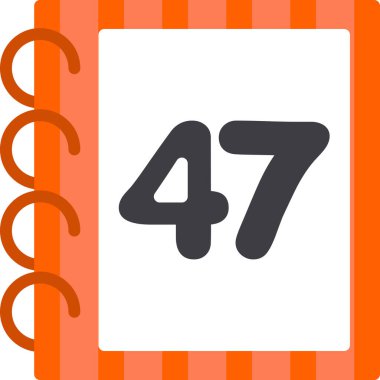 Takvim simgesi, vektör çizimi