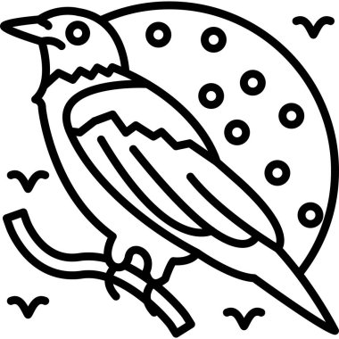 Bir kuşun vektör çizimi