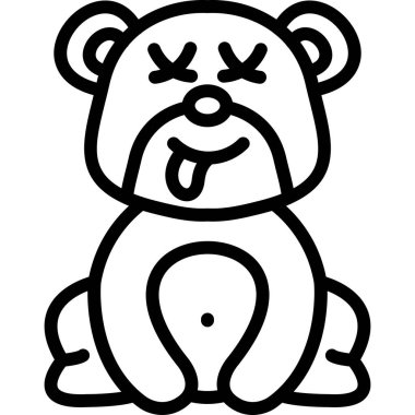 Çizgi film ayısının vektör çizimi