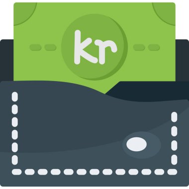 para kartı düz simgesi, vektör illüstrasyonu