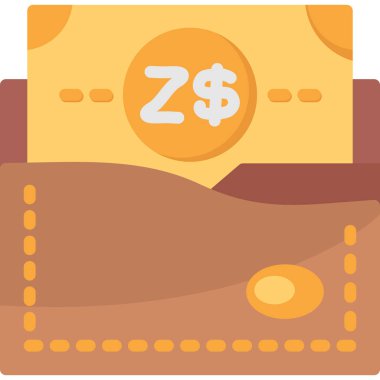 Dolar nakit para simgesi düz stil