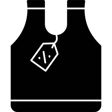 Bir torba simgesinin vektör illüstrasyonu