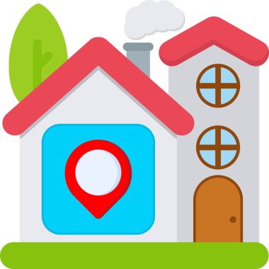 konum. Web simgesi basit illüstrasyon